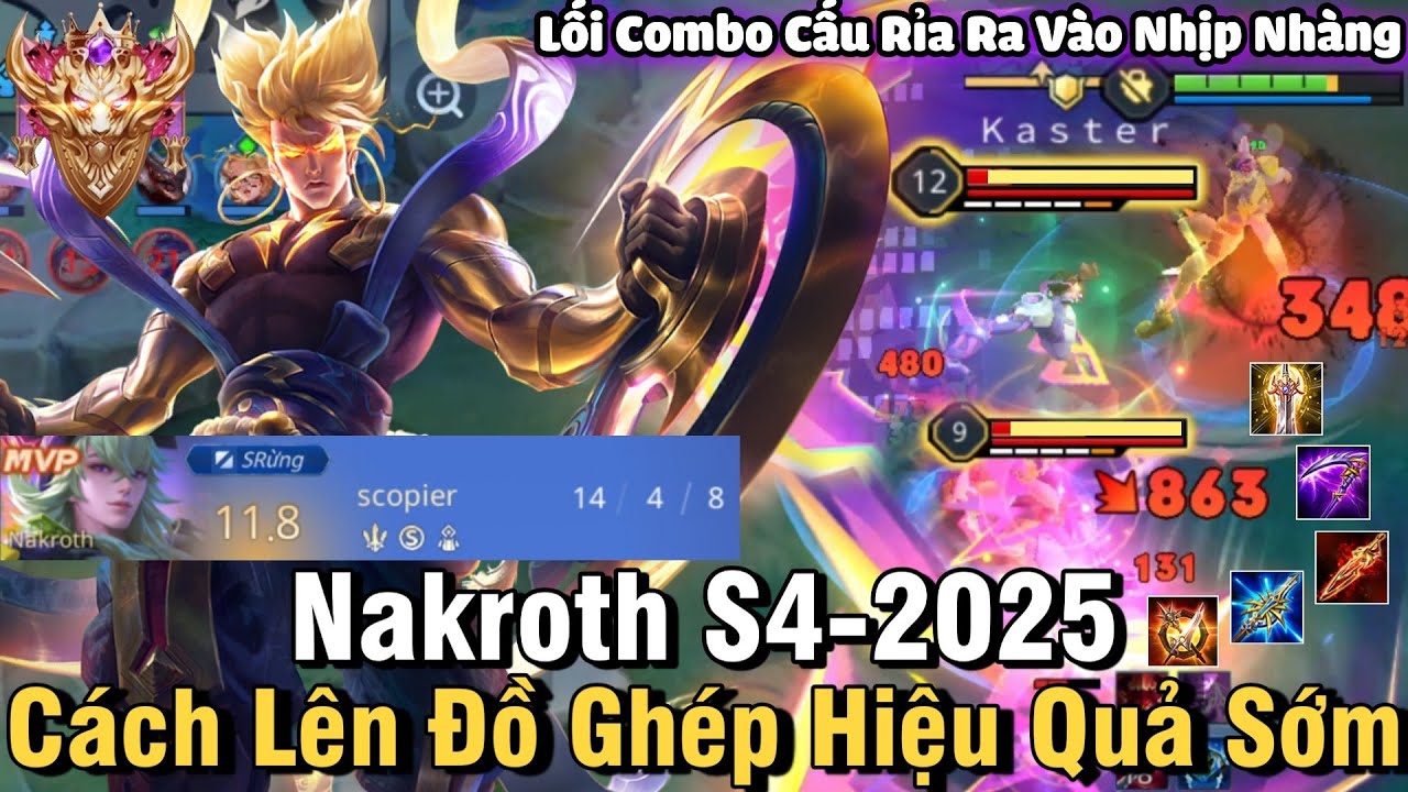Nakroth S4-2025 Liên Quân Mobile | Cách Chơi, Lên Đồ, Phù Hiệu Bảng Ngọc Cho Nakroth S4 2025 Đi Rừng