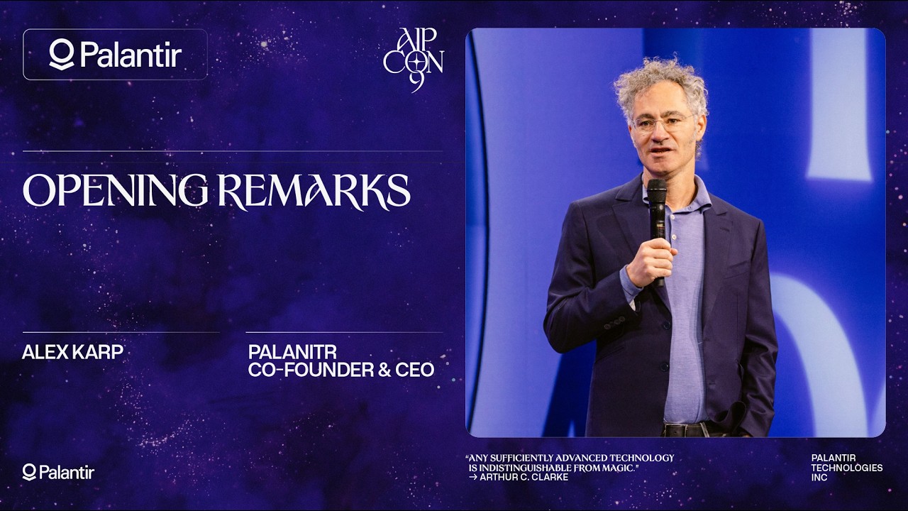 Вступительное слово генерального директора Palantir Алекса Карпа на конференции AIPCon 9