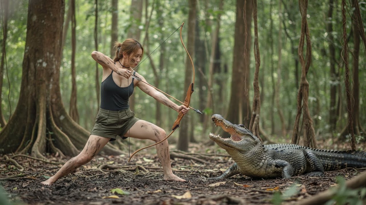 She Fights a Monster Twice Her Size — UNREAL FOOTAGE!#survival #viral