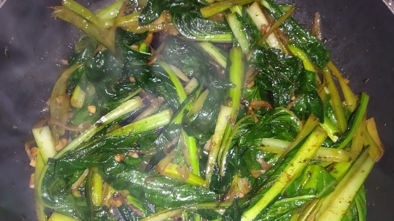 Recette du Choy Sum (chou cantonais) &agrave; l ail et persil