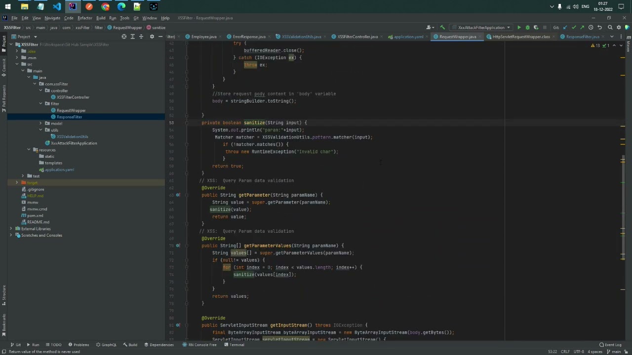 Prevent Spring Boot XSS attack