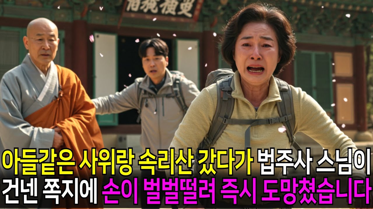 딸 잃고 사위가 기도하러 속리산 가자해서 따라갔더니, 법주사 스님이 건넨 쪽지에 손이 벌벌 떨려 즉시 도망쳤습니다