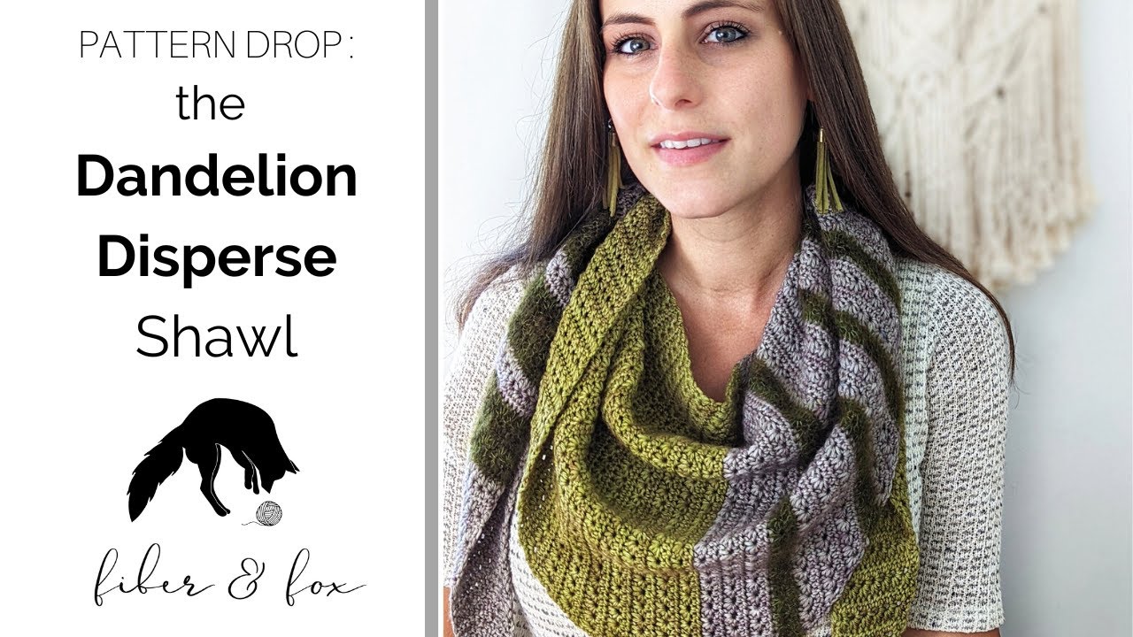 Pattern Drop: the Dandelion Disperse Shawl - a dandelion stitch crochet triangle shawl pattern!