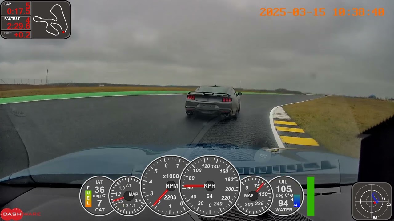 BMW M2 vs Mustang @ Pannonia Ring 2025 03 15 session 2 damp
