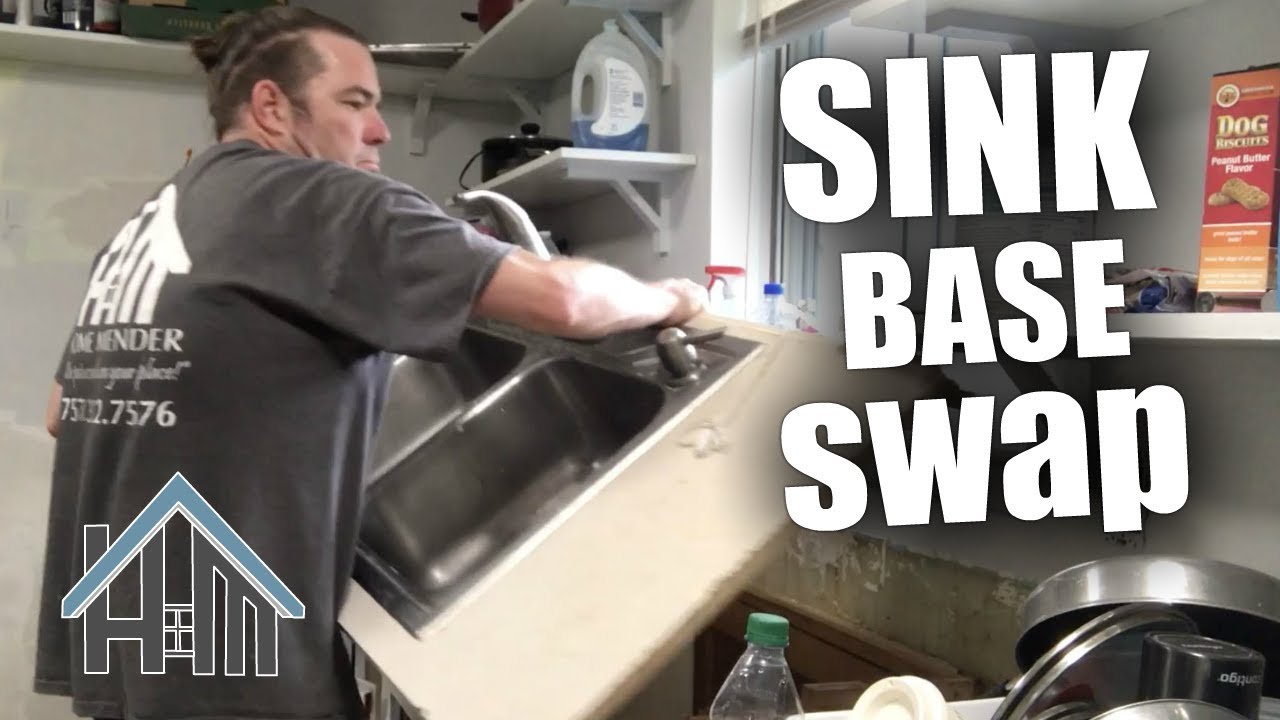 How to install kitchen sink base cabinet, replace sink base. easy!