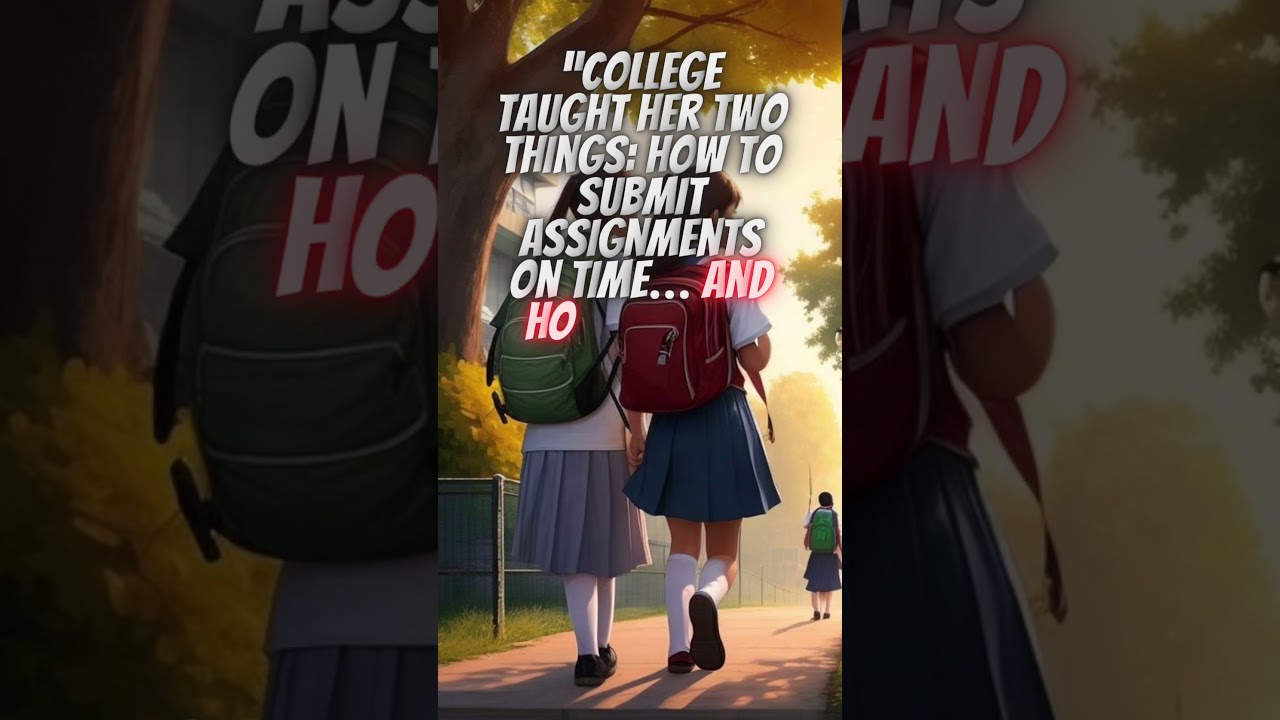 “College taught her two things: assignments… and fake 😈.” | Friendship Quotes | 