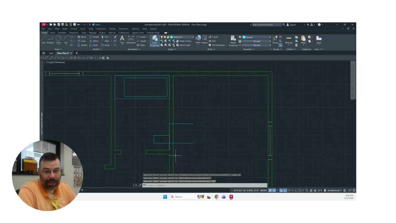 AutoCAD Drawing FloorPlan A Part 5