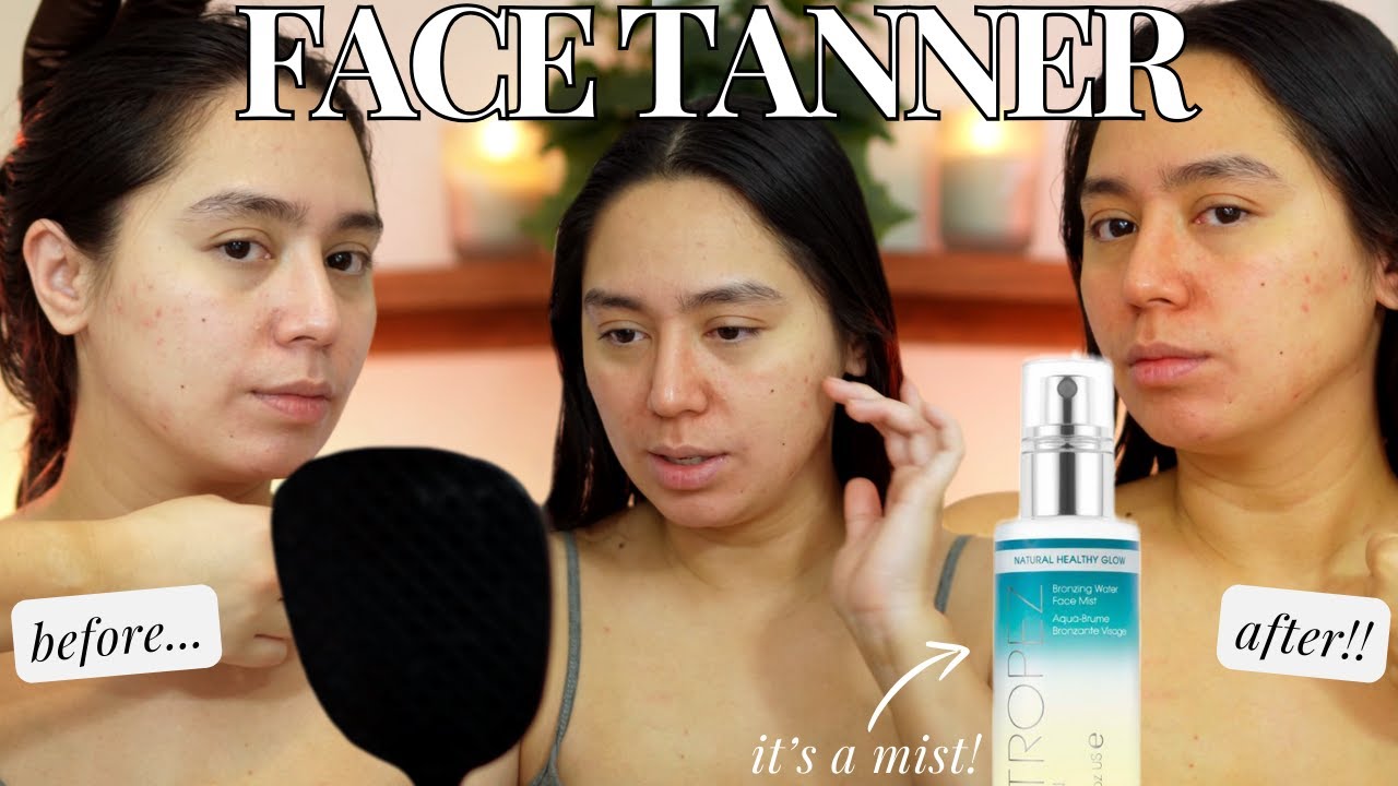 HOW I SAFELY TAN MY FACE | RESULTS AFTER FEW DAYS | St. Tropez Bronzing Facial Mist #facetanning