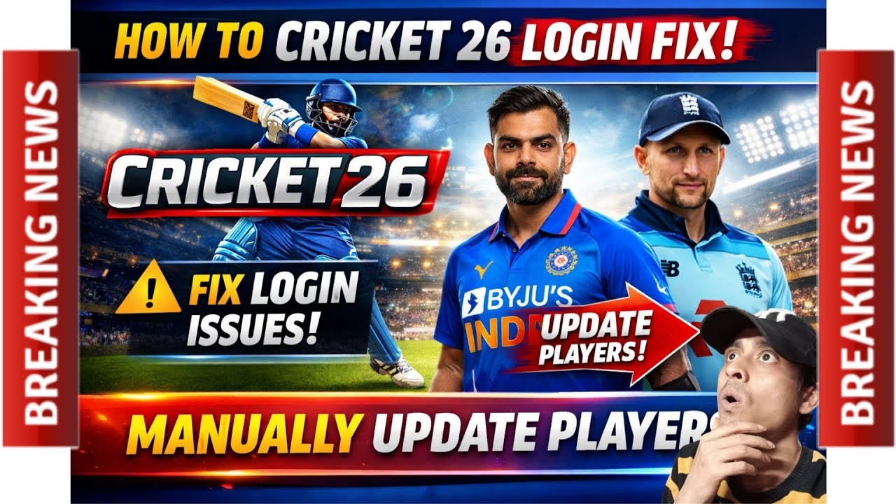 How to Fix Cricket 26 Login Problem | Update Players Manually in Cricket 26