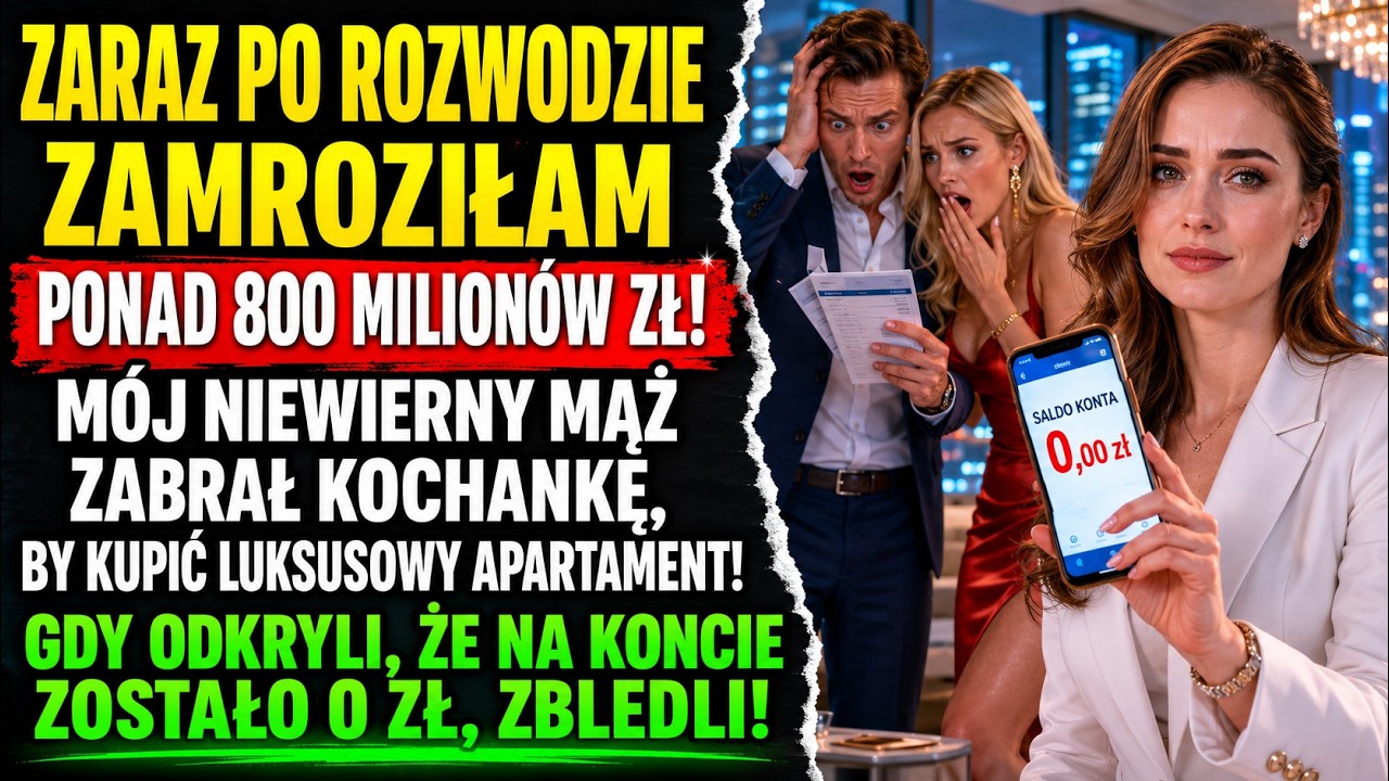 Po rozwodzie zamroziłam 800 mln zł. Ex chciał kupić apartament kochance&hellip;