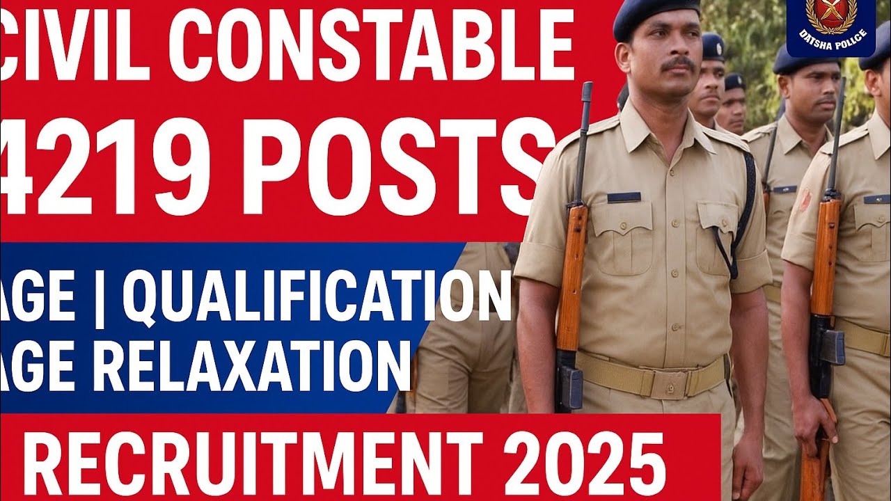 CIVIL CONSTBLE RECRUITMENT 2025 II AGE, QUALIFICATION, SELECTION II AGE RELAXATION 