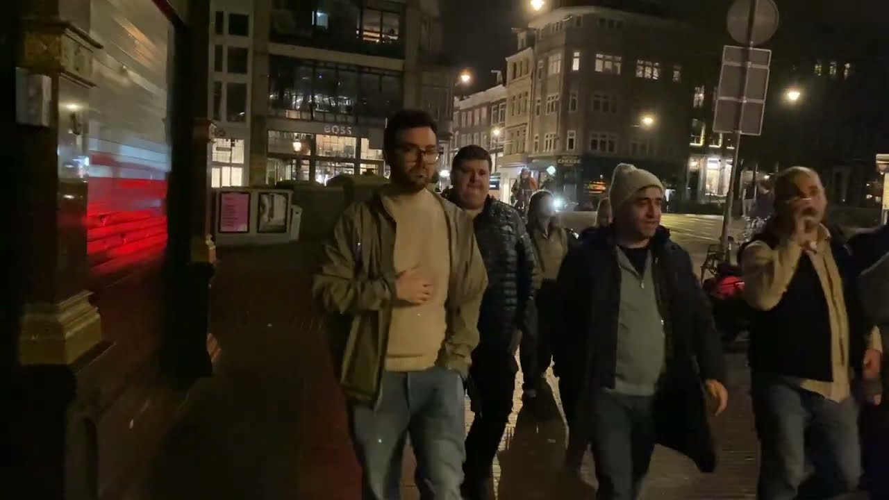 Netherlands. Amsterdam after dark. Nightlife walking tour