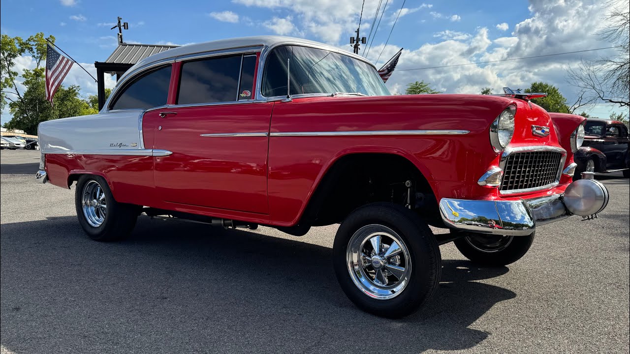 Test Drive 1955 Chevrolet 2 Door Post Gasser SOLD $37,900 Maple Motors #3188-1