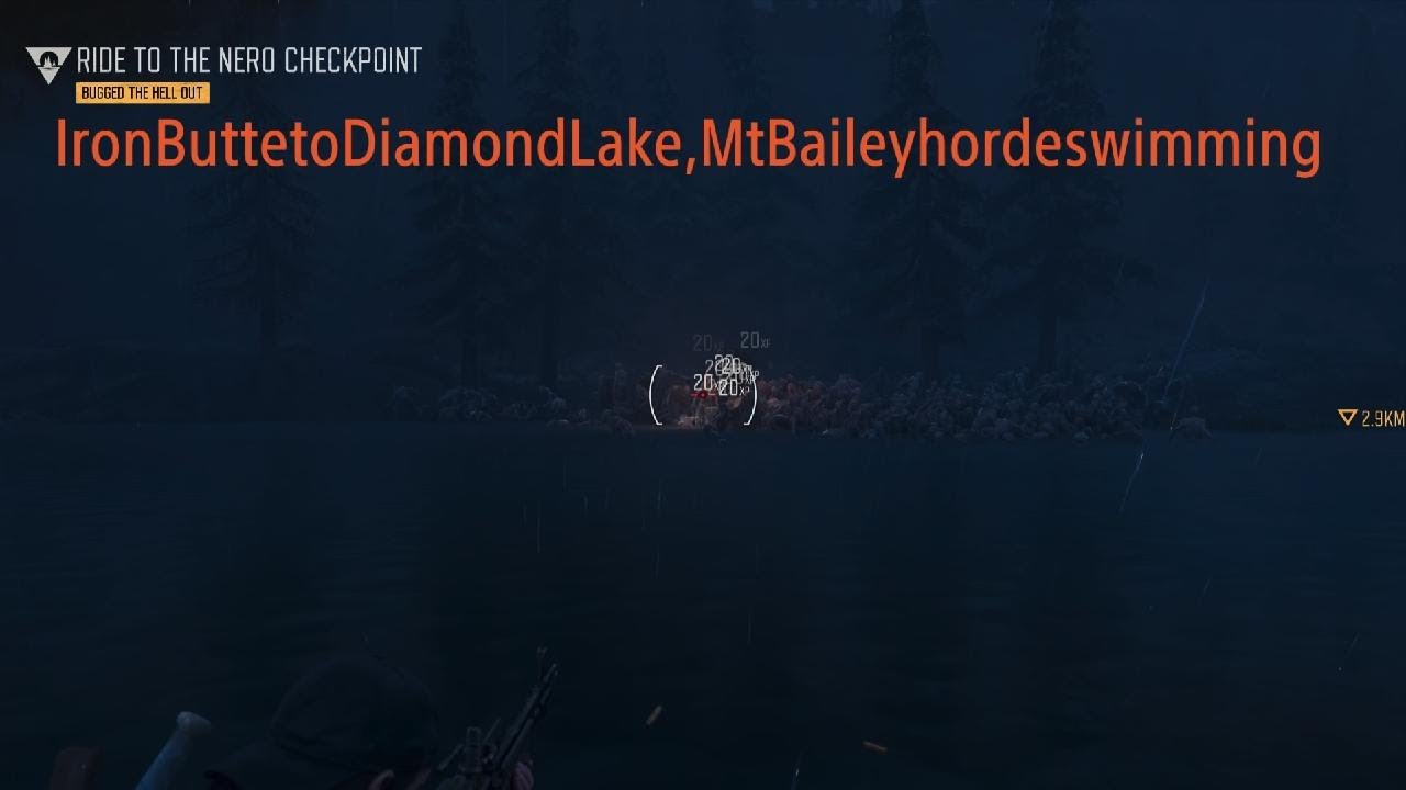 Days Gone Iron Butte to Diamond Lake,MtBaileyhordeswimming