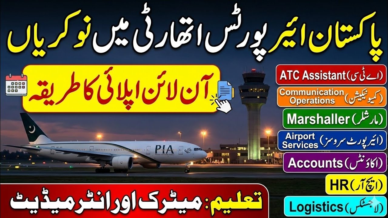 Pakistan Airports Authority Jobs 2026 | PAA Jobs Online Apply Method | Matric & Intermediate Jobs