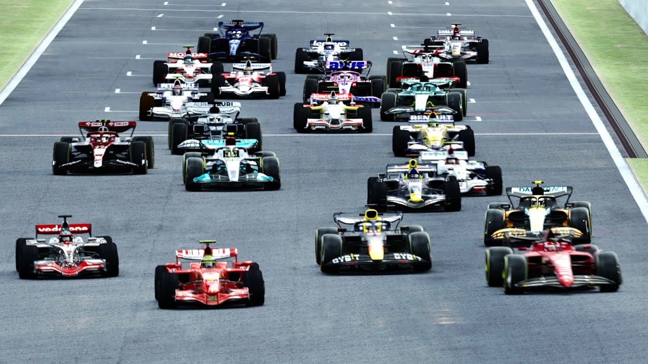 F1 2022 Cars vs F1 2008 Cars at Spa Francorchamps
