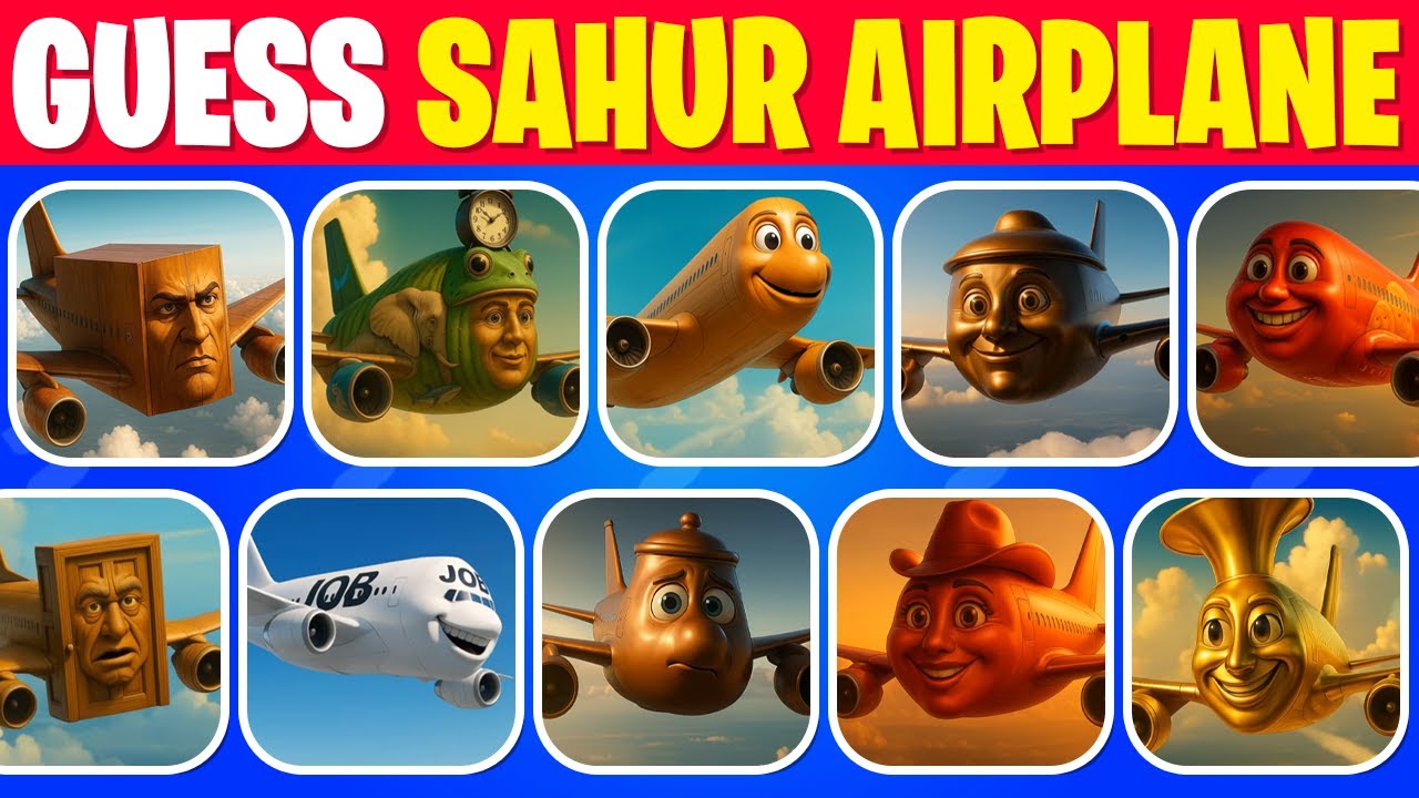 Guess Sigma Boy X Sahur Family Airplane Brainrot | Brainrot Quiz