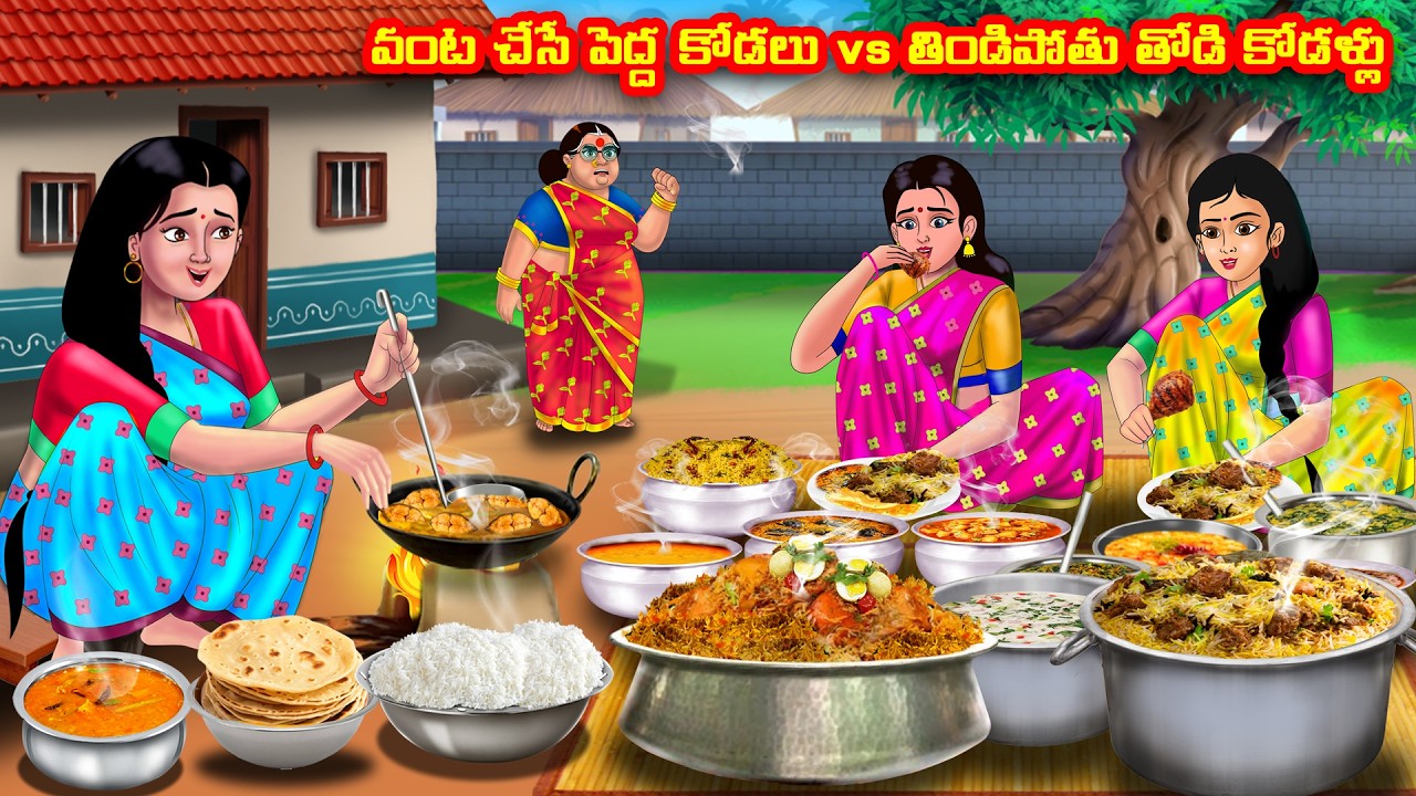 ఇంటి ముందు నిద్రపోయే ముగ్గురు కోడళ్ళు  | Atha vs Kodalu | Telugu stories | Telugu Kathalu