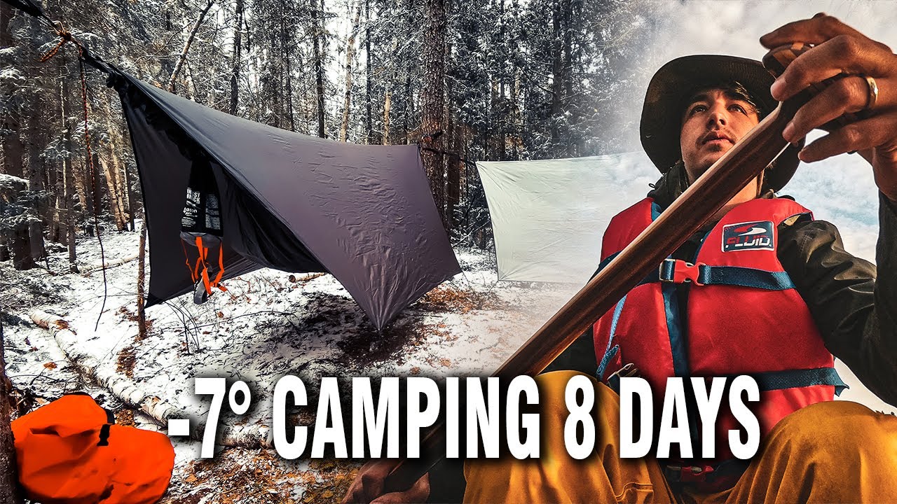 8-DAYS / ICE OUT - Wilderness Fishing Trip | SNOW STORM, AURORA TROUT, HAMMOCK CAMPING