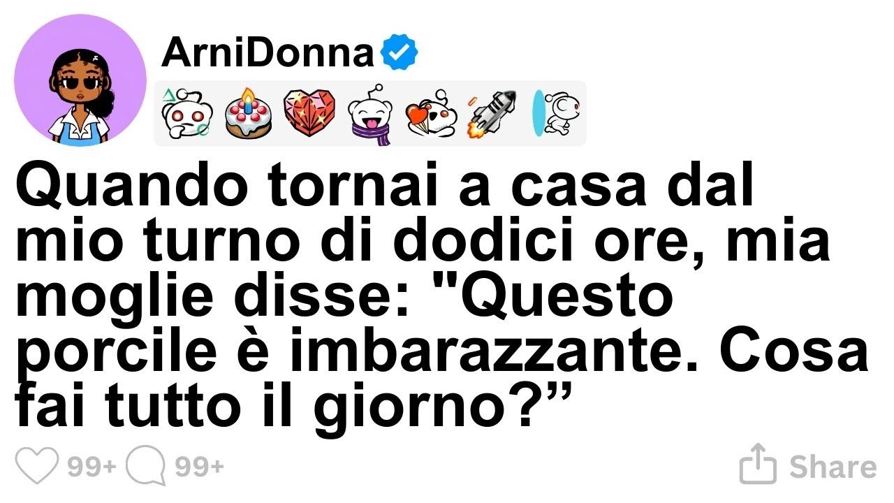 [STORIA COMPLETA] Quando tornai a casa dal mio turno di dodici ore, mia moglie disse: 