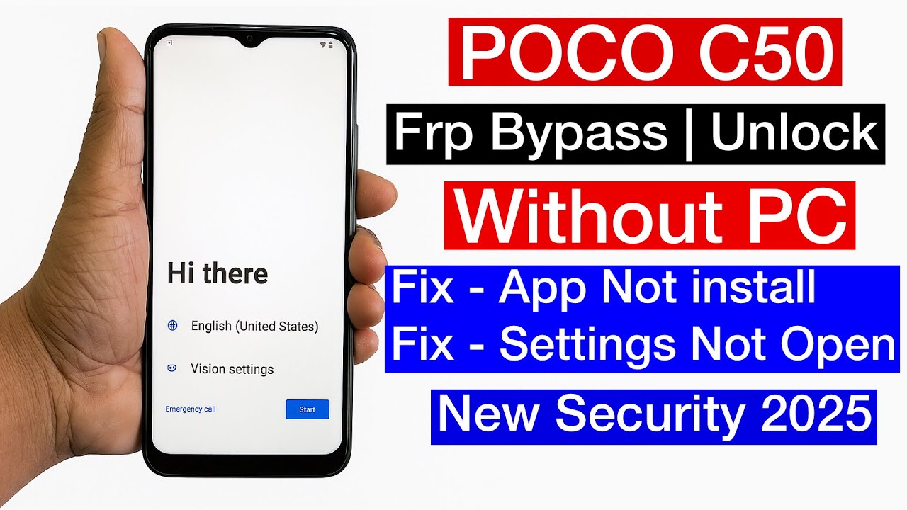 Poco C50 FRP Bypass Latest Version | Without Pc | Fix App Not Installed 2025 working method