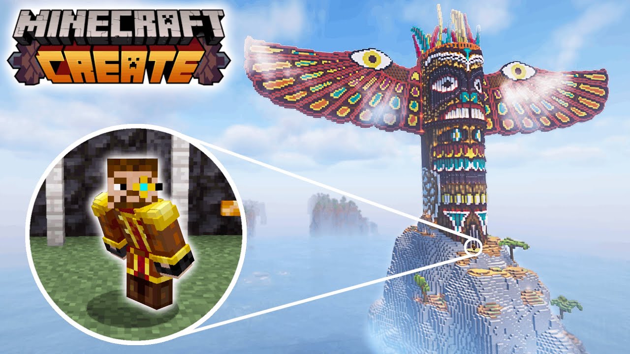 Postavil jsem NEJVĚTŠÍ TOTEM NA SVĚTĚ - Minecraft Create mod [#11]