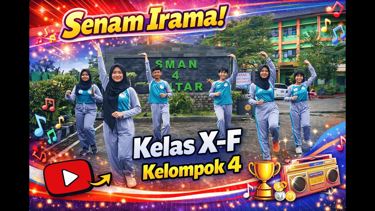 Senam irama 10 menit Kelompok 4 kelas X-F