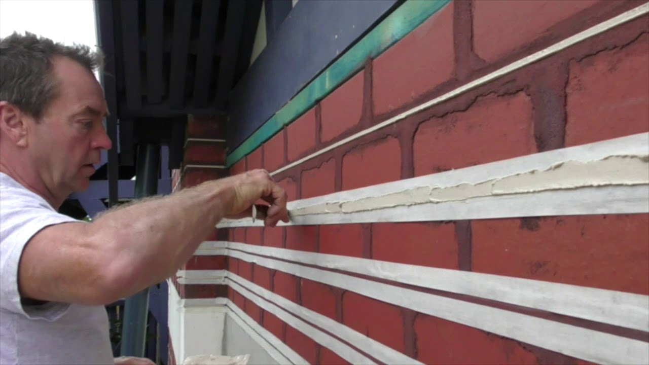 Tuckpointing (white lining stage) by Federation Tuckpointing&reg;