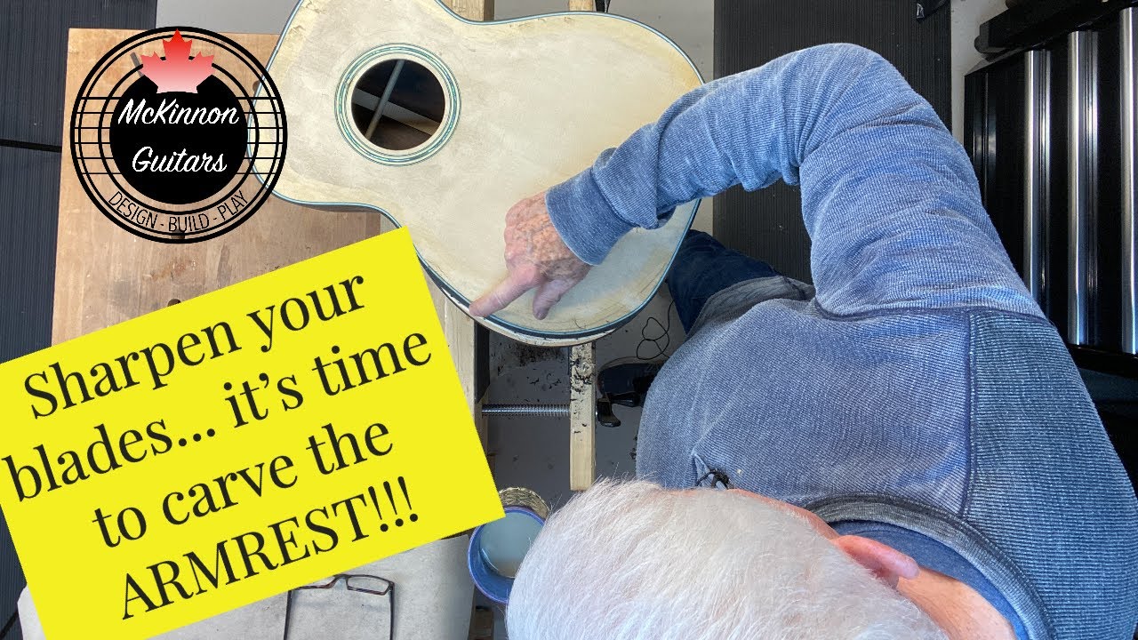 The Acoustic Guitar Armrest gets carved