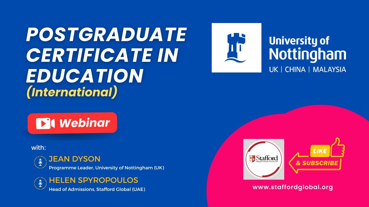 Discover the University of Nottingham PGCE (International) – Webinar Recording (6 August 2025)