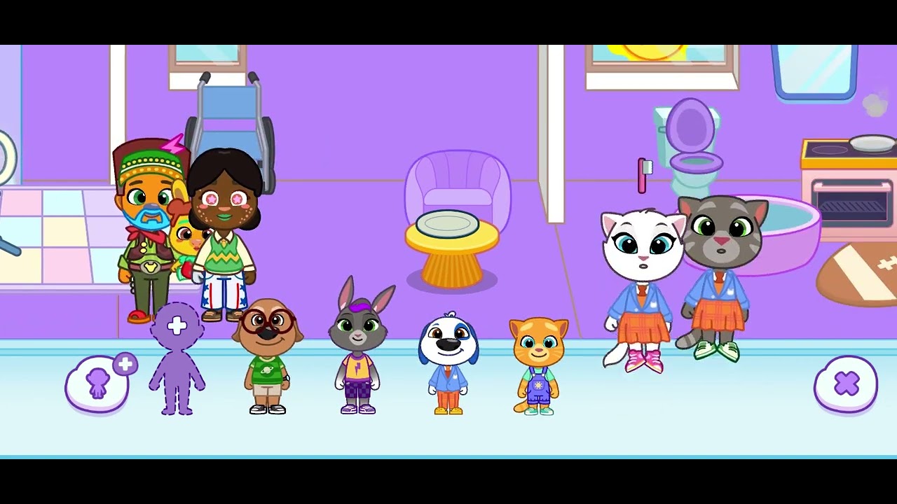 No Jump ❌ Talking Tom Friends World - Dad Mummy and Pull the String Nicks Quast 