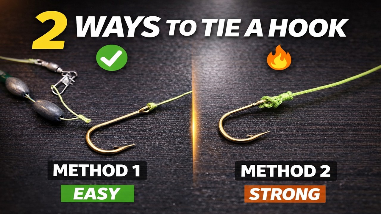 STOP Losing Fish! 2 Best Ways to Tie a Hook (Easy & Strong Knots)