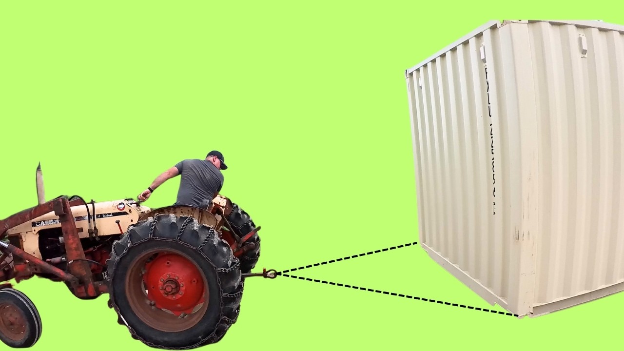 Can this Old Tractor Move Heavy Shipping Container?