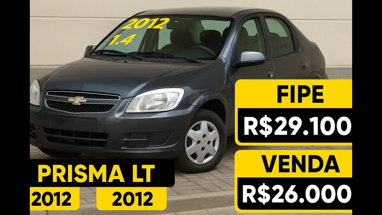 🚗 Prisma LT 1.4 2012 – Apenas R$26.000 | Mais de R$3.000 Abaixo da FIPE! 🔥