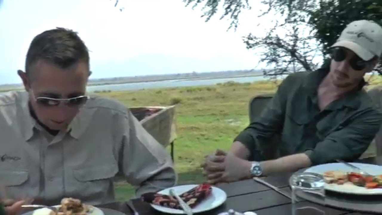 Zimbabwe Elephants Visit Lunch before Attacking Tourists Mana Pools
