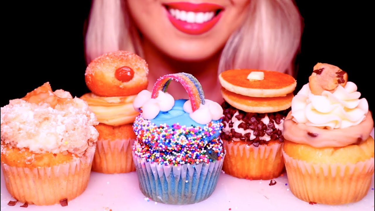 ASMR Extreme Cupcakes *Trying Fancy Desserts *No Talking