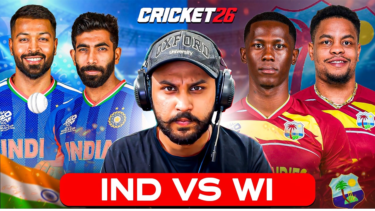 INDIA 🇮🇳 vs WEST INDIES 🏝️  | SUPER 8 I T20 World Cup 2026 - Cricket 26