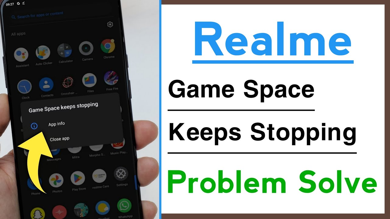 Realme Game Space Keeps Stopping Problem Solve