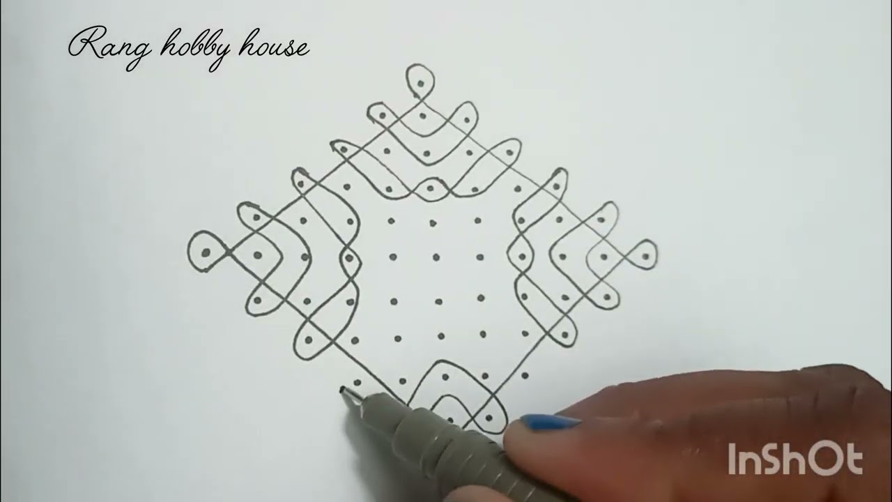 11×1 dots Muggulu for beginners, 