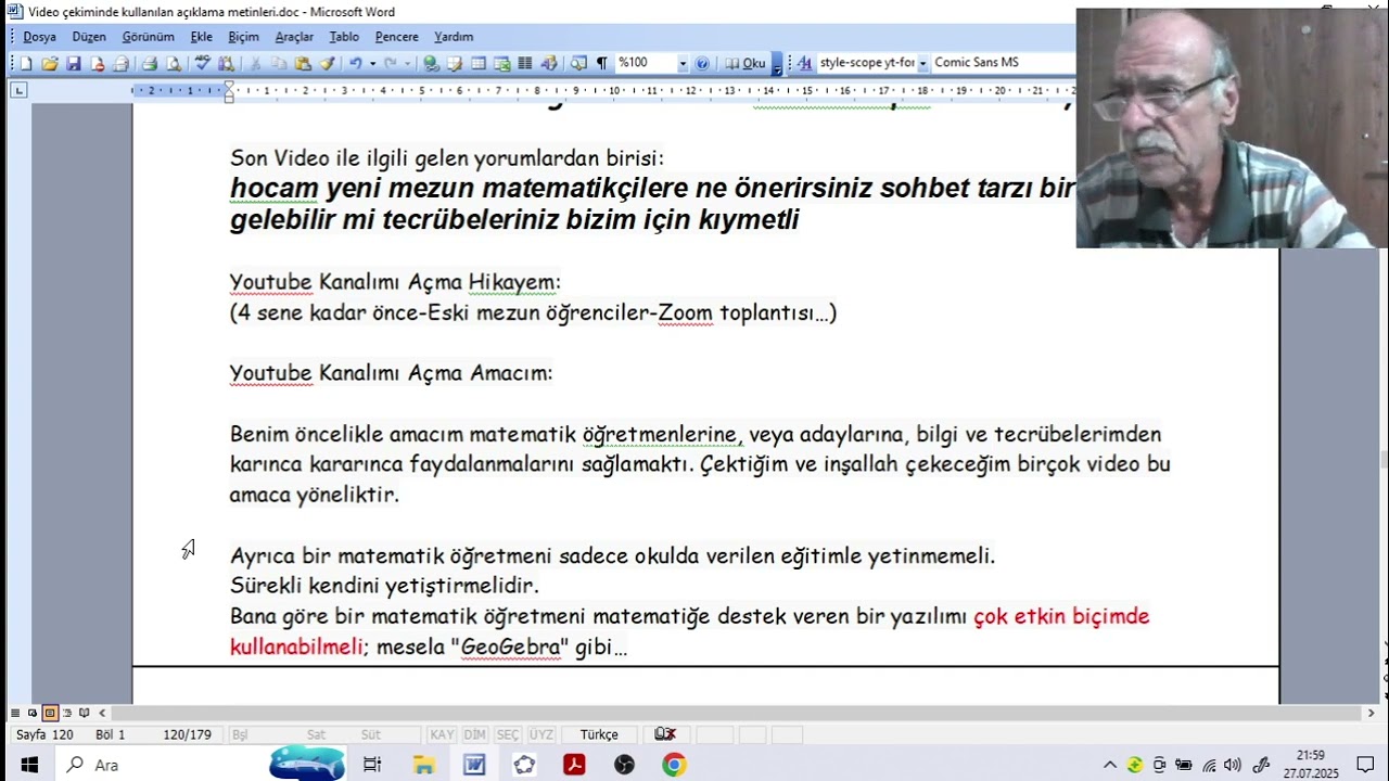 50 Yıllık Matematik Öğretmeninin Tavsiyeleri