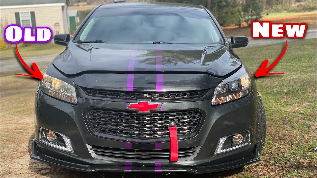 New Headlights for the 2015 Chevy Malibu. Love the look 🔥👌🏽#lifeoftrent #chevy #malibu
