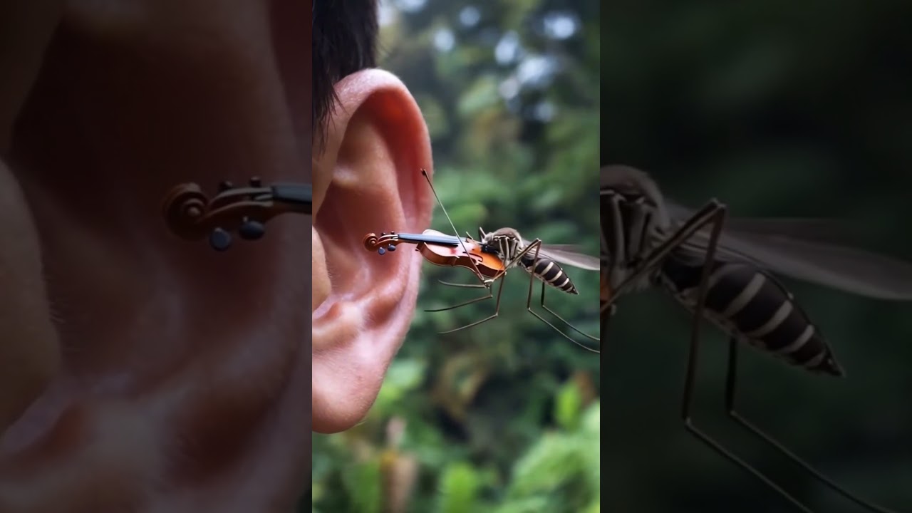 #Funny_animalsAi #FunnyMosquito #InsectAntics #ViolinPlaying #Comedy #LaughOutLoud #HilariousMoments