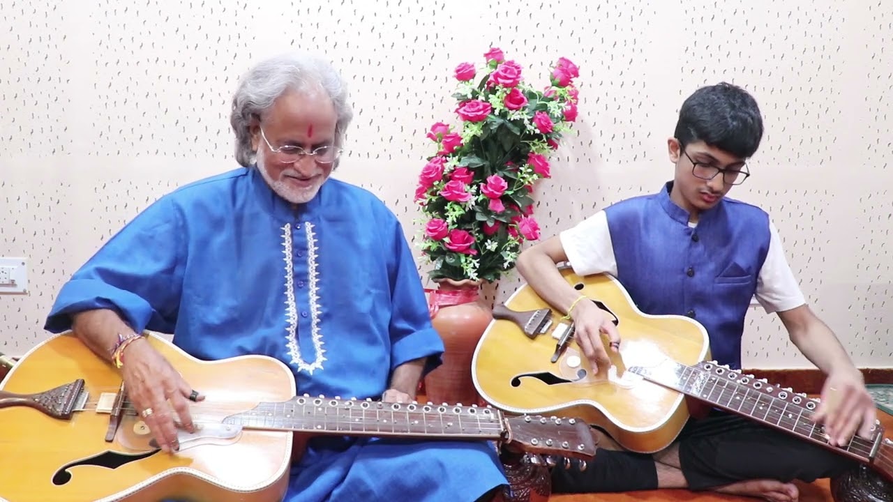 Rag Shyam Kalyan Drut Gat Teental by Pt.Vishwa Mohan Bhatt and Grandson Atharva Bhatt Mohan Veena...