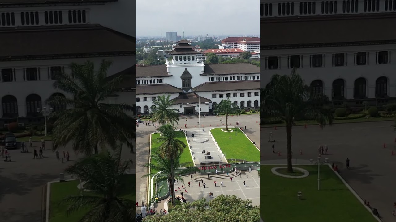 Gedung Sate Bandung (Drone view). #shorts #short #gedungsate #gedungsatebandung