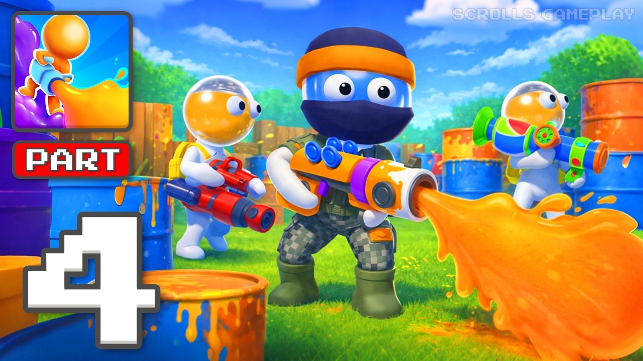 Dye Hard: Color War - Gameplay Walkthrough Part 4 - Paint The Battle Arena (iOS, Android)