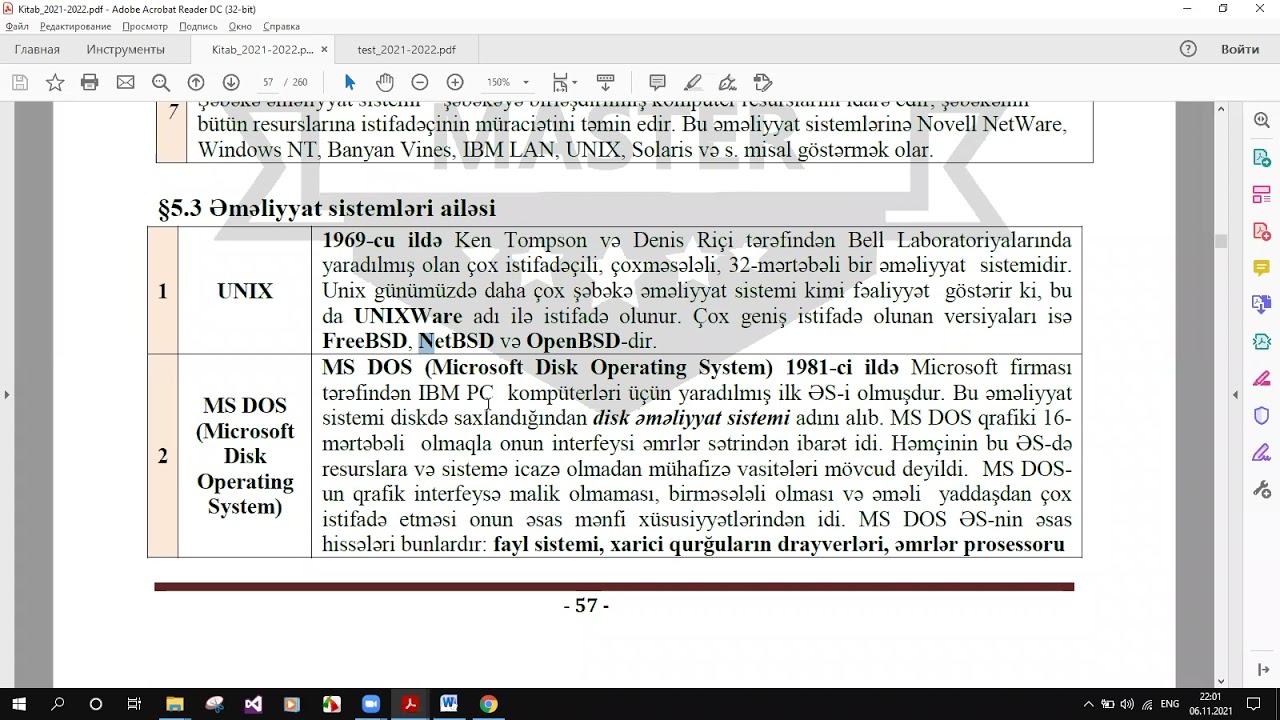 FƏSİL 5. ƏMƏLİYYAT SİSTEMLƏRİNİN TƏSNİFATI