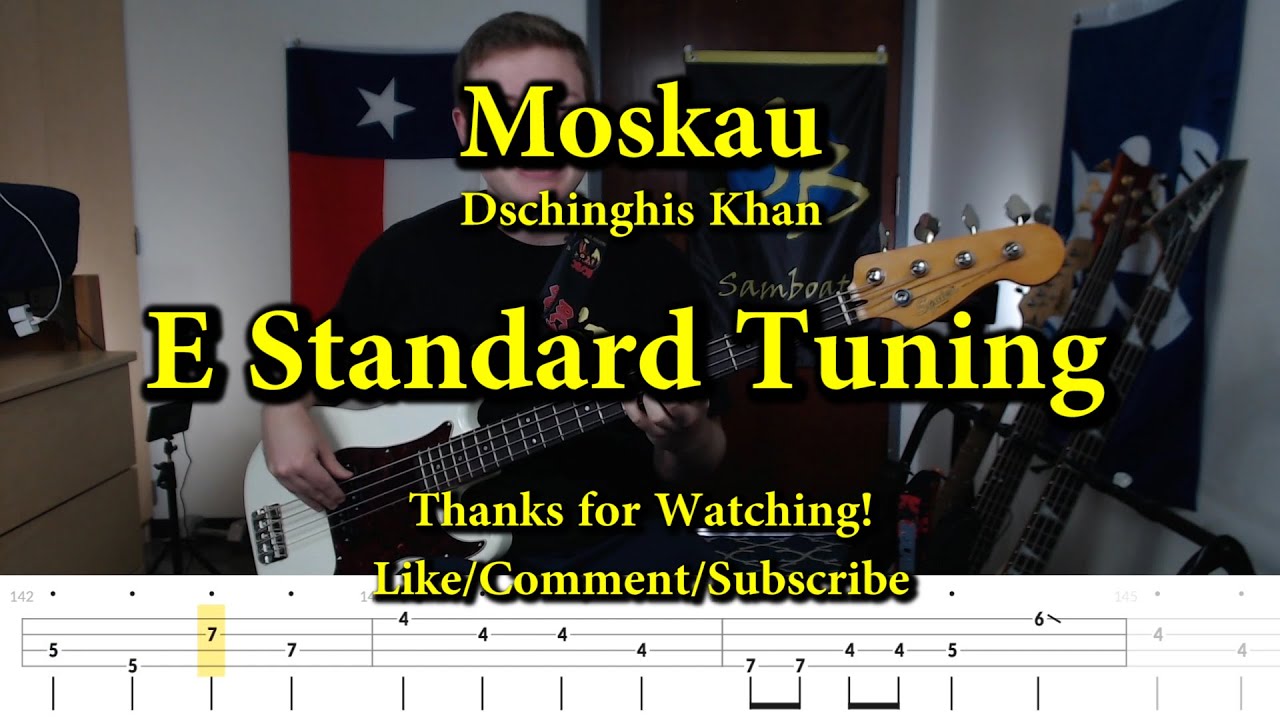 Moskau - Dschinghis Khan (Bass Cover with Tabs)