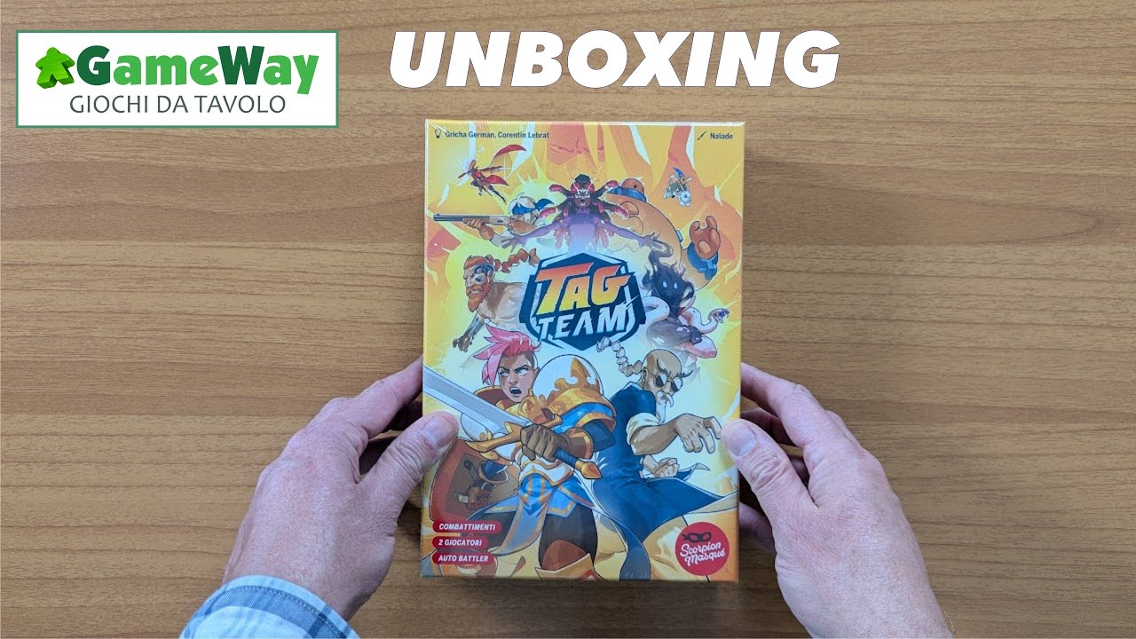 Unboxing di Tag Team, gioco di carte di Asmodee Italia