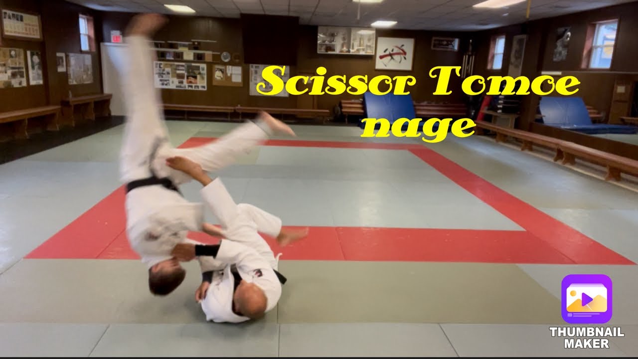 Totally different direction using both legs ! “Tomoe nage”