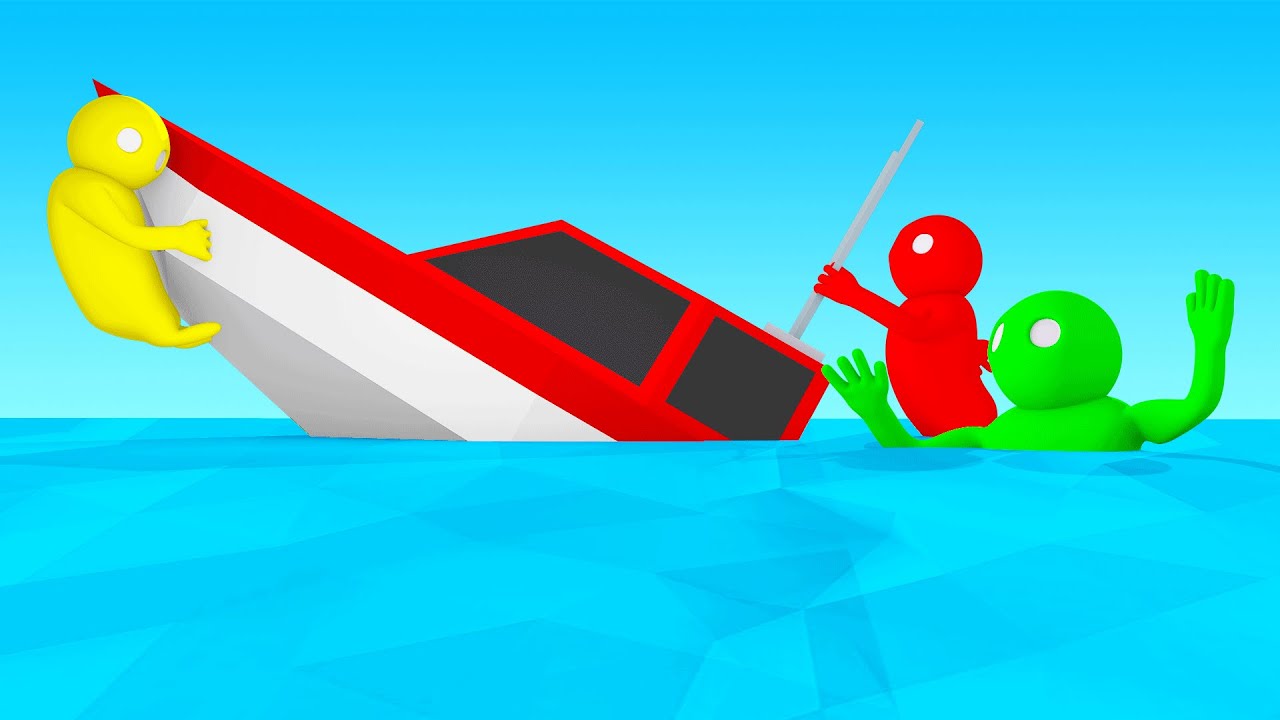 ESCAPE The SINKING SHIP To WIN! (Gang Beasts)